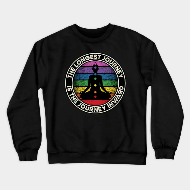 Yoga Meditation Spiritual Journey Energy Healing Crewneck Sweatshirt by RadStar